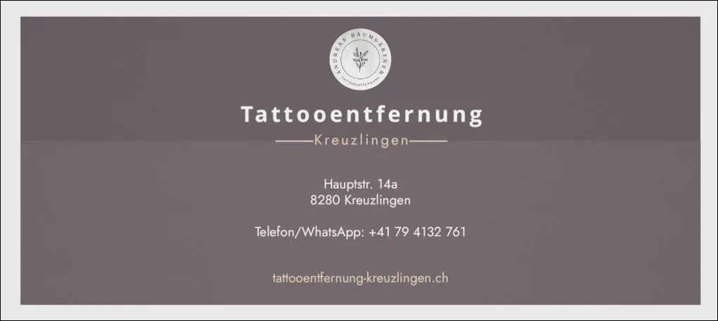 Rückseite des Gutscheins für eine Tattooentfernung in Frauenfeld
